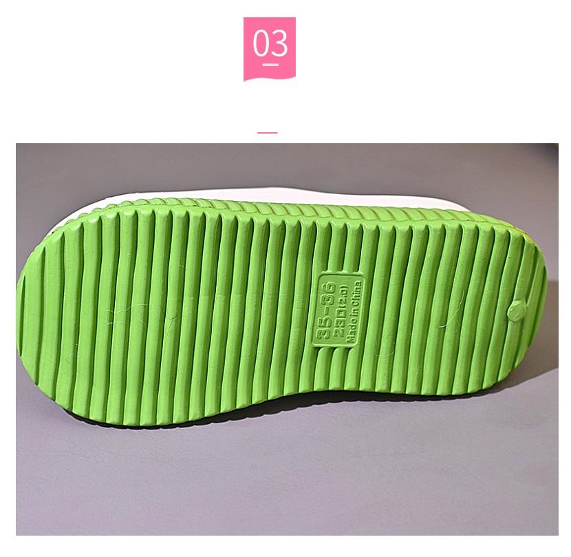 2024 Green Flower High Platform Slippers Women's Anti Odor Summer Slide Shoes College Student Gilrs Increased Slipper Mules Shoe