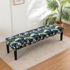 Stretch Piano Stool Covers Floral Printed Long Bench Cover Anti-dirty Ottoman Protector Dining Chair Slipcover Living Room
