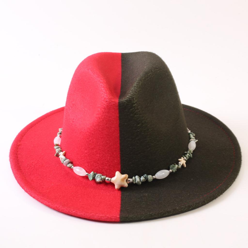 Popular European and American Classic Double-color Wide-brimmed Top Hat Men's and Women's Fashion OL Style Cowboy Hat Jazz Hat