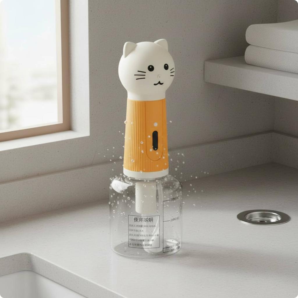 Feline Foam Dispenser Quiet Automatic Pet Lather Generator Automatic Suds Generator Easy To Clean Bath Tool Cordless
