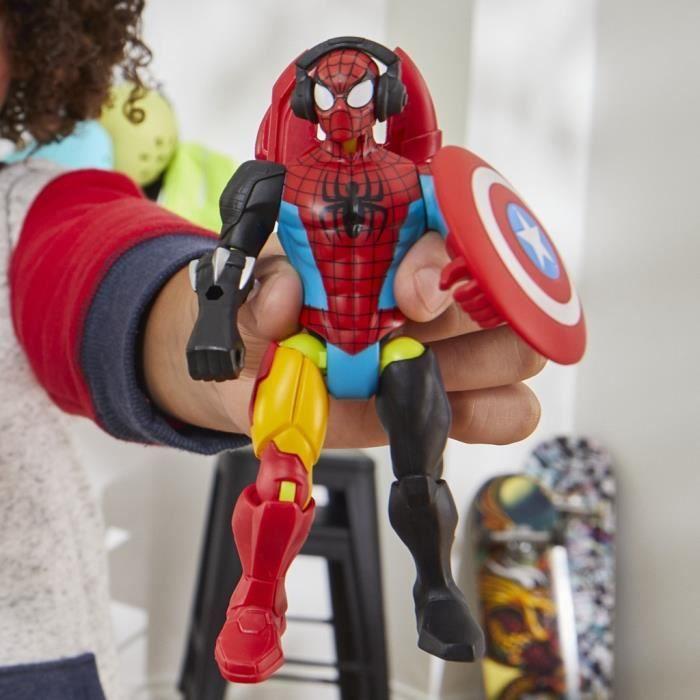 MixMashers SpiderMan, figurine 12 cm personnalisable à mélanger et combiner avec accessoires, Marvel, dès 4 ans