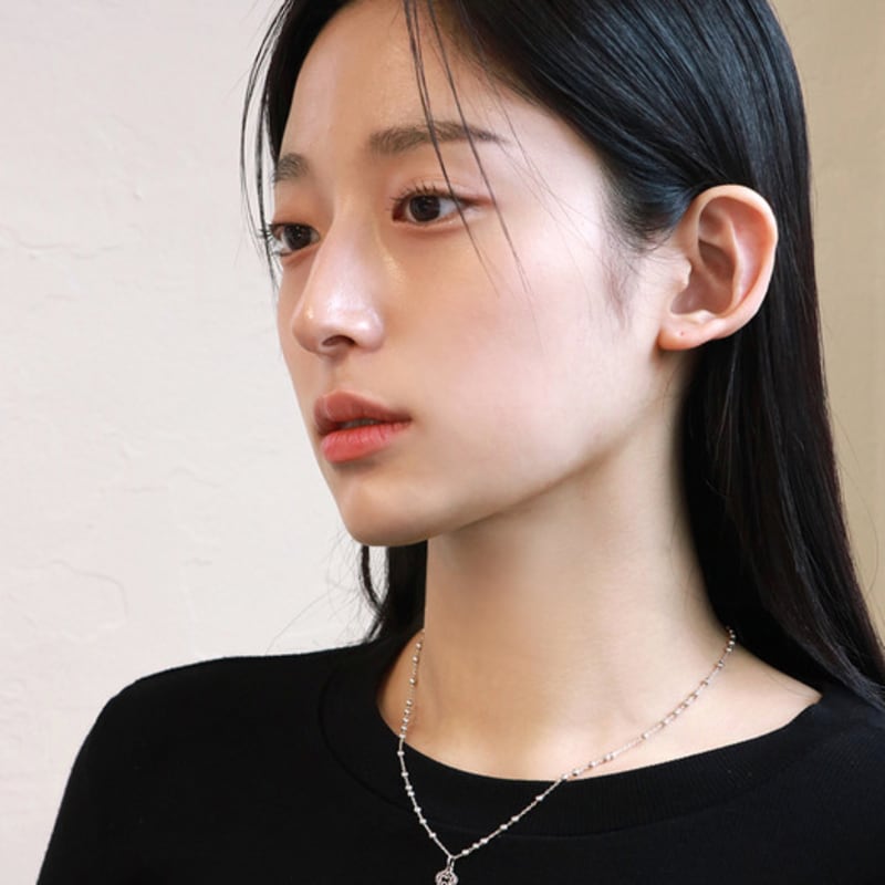 Less Is More Silver Antique Key Necklace