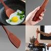 13.5-inch Cherry Wooden Spatula Turner Long Handle, Wood Kitchen Spatula Turner, Egg Scraper, Wood Cooking Utensil, Kitchen Spatulas for Flipping,