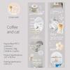 6 Styles 50mm*200cm Poems For Coffee Series Tape Decorative Sticker Labels Decorative Diary Album Junk Journal Supplies