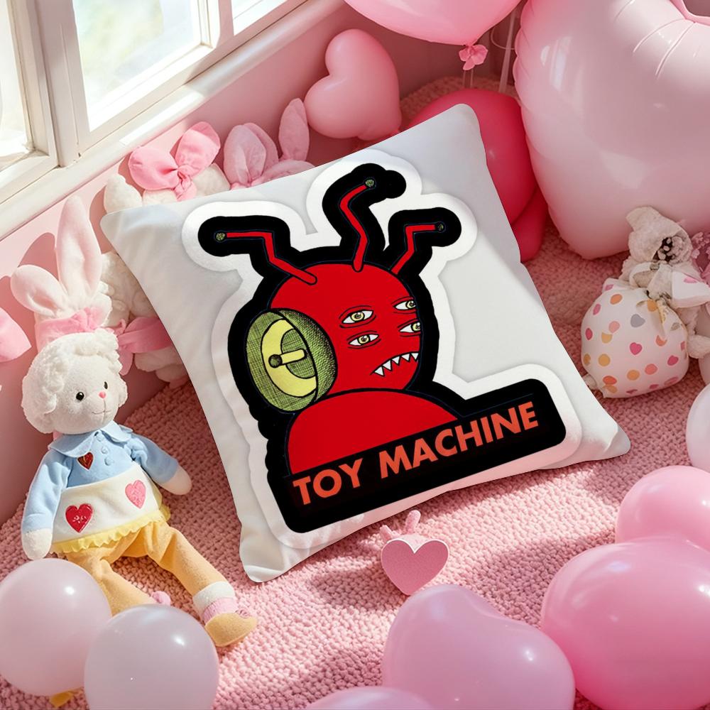 T-Toy M-MachineS S-SkateS Cushion Cover Pattern Printed Pillowcase for Living Room Sofa Cushion Cover & Bedroom Decor