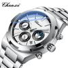 Man Wristwatch Business Waterproof Male Clock Luminous Date Stainless Steel Quartz Men Chronograph Watch