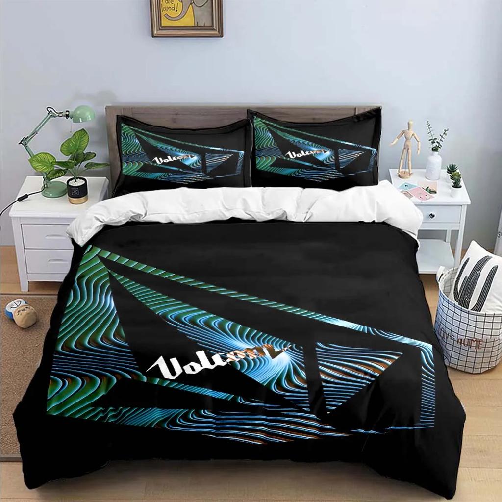 Fashion Exquisite V-Volcom Print Bedding Sets Exquisite Bed Supplies Set Duvet Cover Bed Comforter Set Bedding Set Luxury  Gift