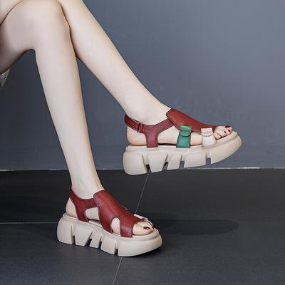 Thick Bottom Sandals Women's Shoes Casual Height Increasing Beach Shoes