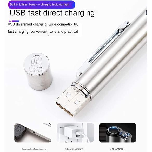 Portable Wood's Lamp, Light Pet Fungus Detection Veterinary Pocket Vet Professional Set with Magnetic Back Cover for Cat Dog Moss Detection