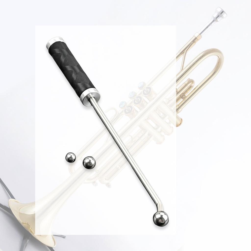 Trompetenkolbenventilrohr Dellenentfernungswerkzeuge mit 2 Blechkugeln für Musiker Trompetenrohrreparatur Einfach zu bedienen Wartung