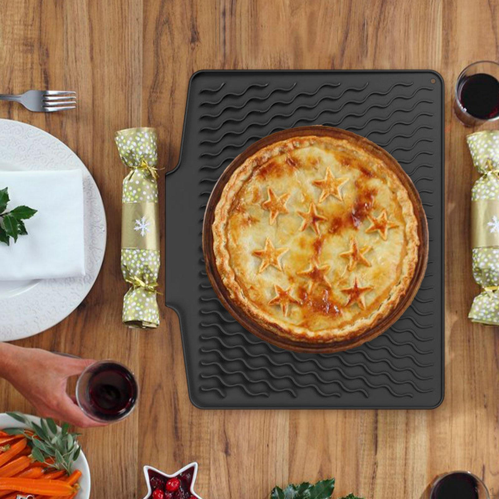 

Коврик для сушки посуды Силиконовый коврик для использования в холодильнике и под раковиной чёрный