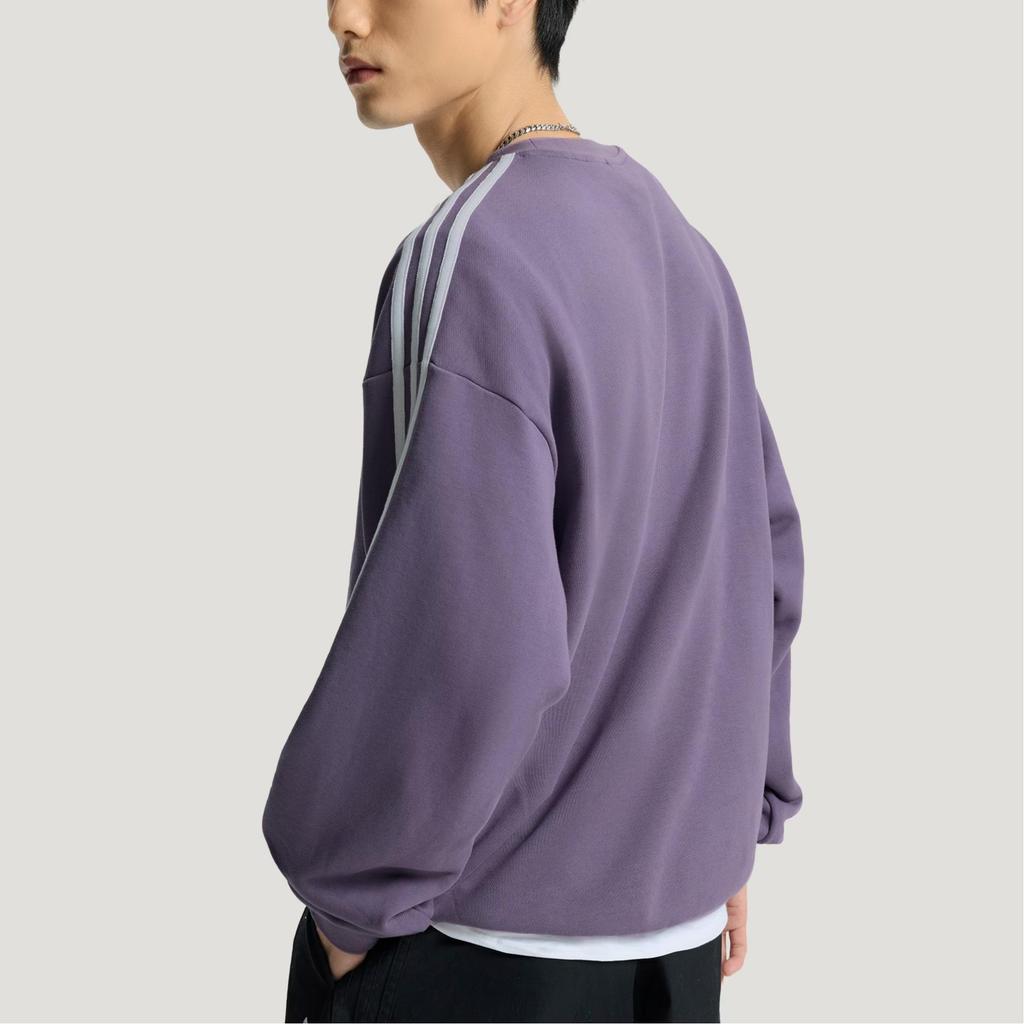 adidas Originals 3 Stripes FW25 Crew Sweatshirt Striped Loose Fit Pullover Long Sleeve Men Sweatshirt KG3900