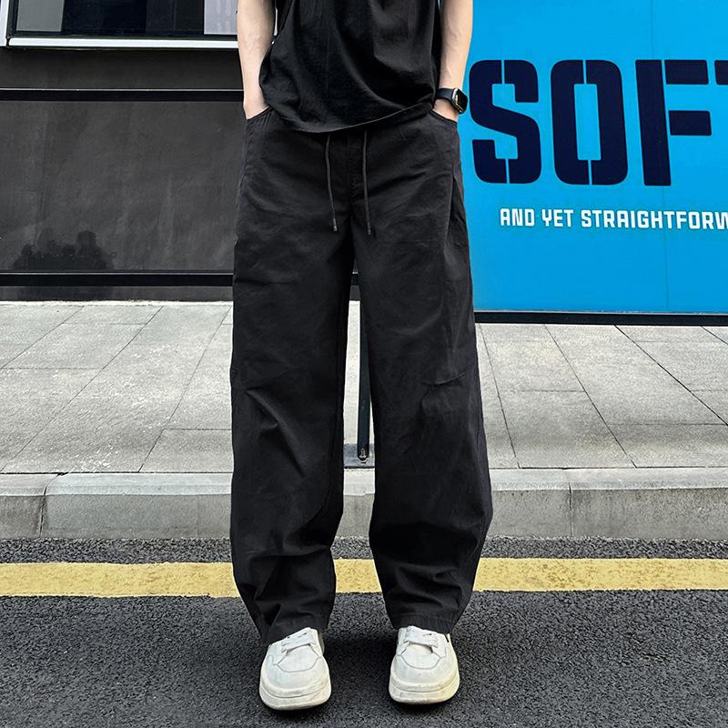 [Overalls] Multi-color Scimitar Wide-leg Pants Casual Pants Overalls Men's Autumn American Men's and Women's Tide Brand Splicing