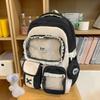 High value dopamine sweet contrasting color girl heart backpack college wind junior high school students multi-compartment backpack