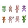 Keychain Pendant, Cartoon Bear Handcrafted Metal Keychain with Glossy Realistic Surface, DIY Animal Beading Kit for Backpack or Handbag