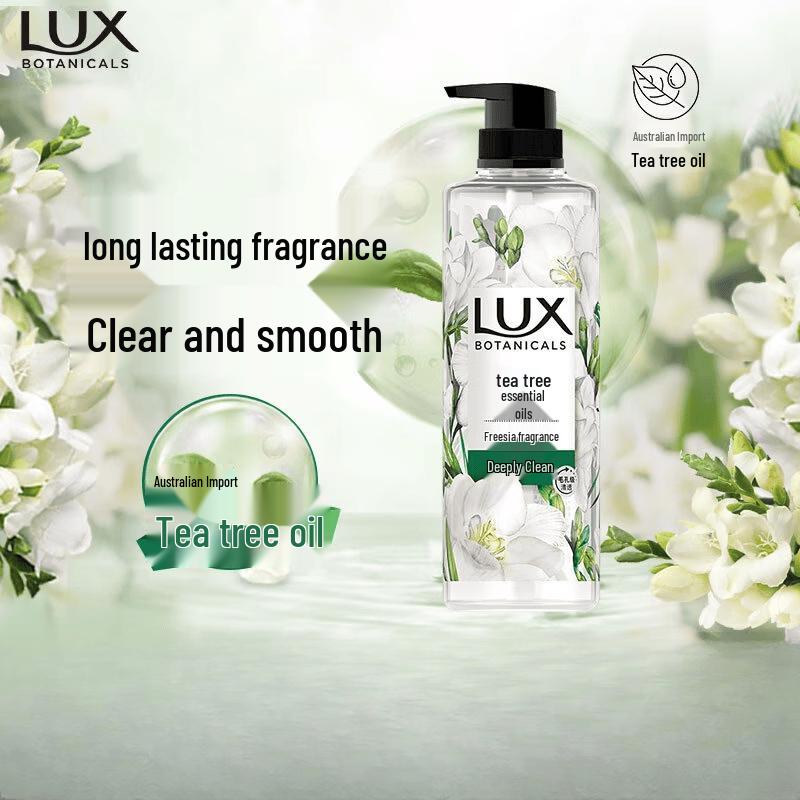LUX Plant Essence Shower Gel with Freesia & Tea Tree Oil (4 Bottles)