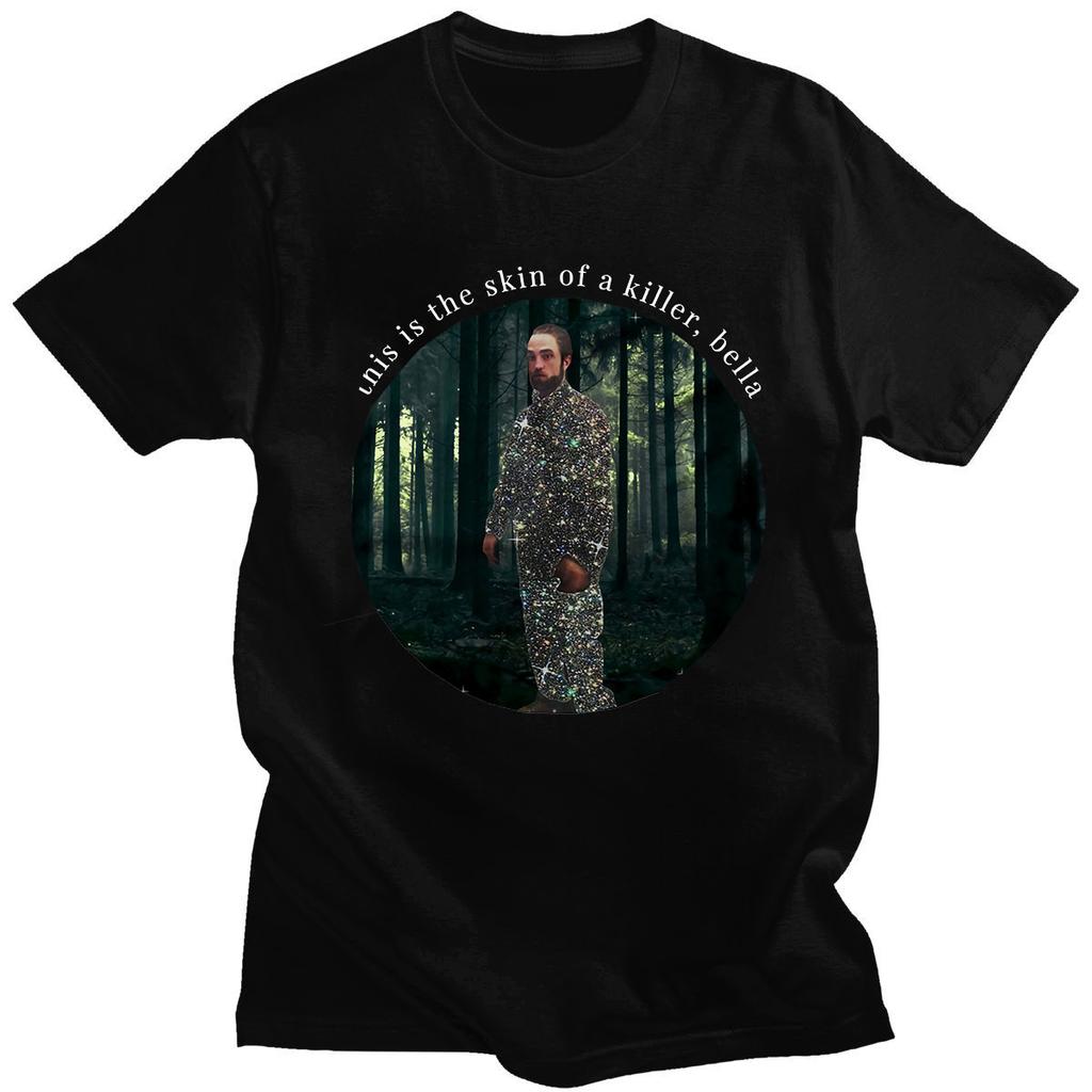 Robert Pattinson 90s Vintage Unisex Zwart T-shirt Unisex T-shirt Oversized Grafische T-shirts 100% Katoen T-shirt Unisex Dames T-shirts Tops