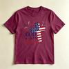 God Bless America American Flag Cross Graphic TShirt Patriotic 4th Of July Christian Tee Usa Independence Day Faith T