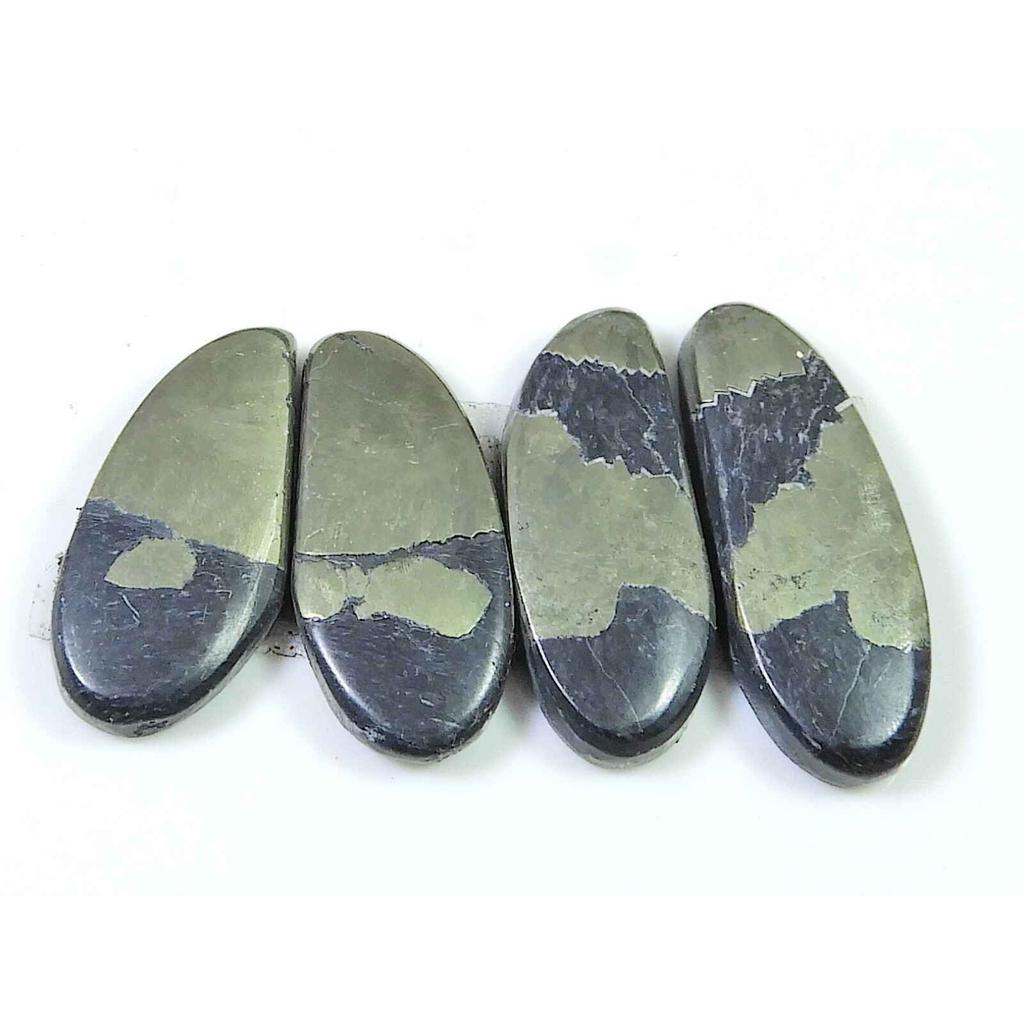 Natural Appach Gold Pyrite 2 Matching Pair Oval Cabochon Gemstone 22-25MM SK-2154