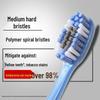 Men's Double Pack Soft & Medium-Hard Bristle Toothbrush for Comprehensive Cleaning