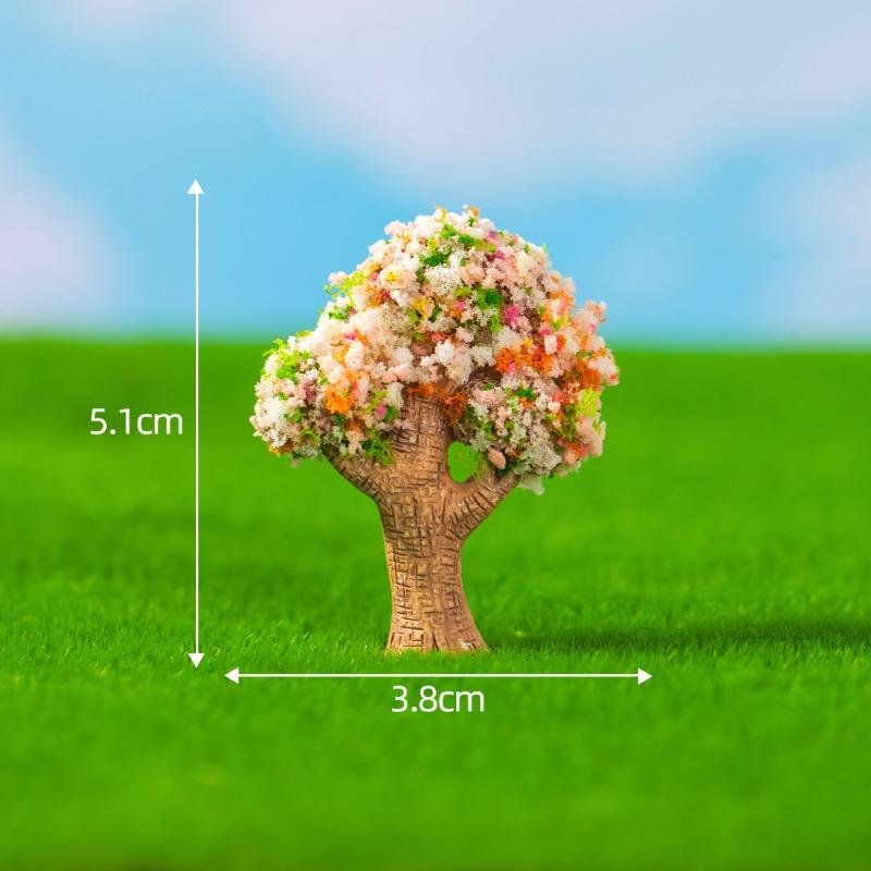 Micro-landscape Simulation of Green Trees Flowers Moss Horticultural Ecology Bottle-making, Scene Decorations Accessories, and Small Ornaments