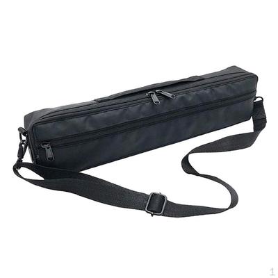 1 Flute Storage Bag Black Canvas Plushed W/ Shoulder Strap Accs