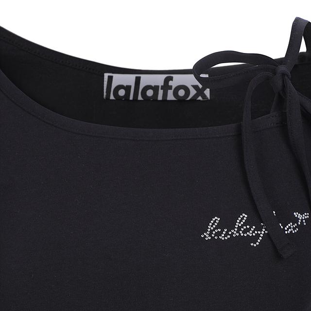 LALAFOX Shoulder Cut-Out T-Shirt Black Bq2Ch016