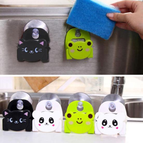 Cartoon Frosch Katze Saugnapf Schwamm Handtuchhalter Küche Badezimmer Lagerregal