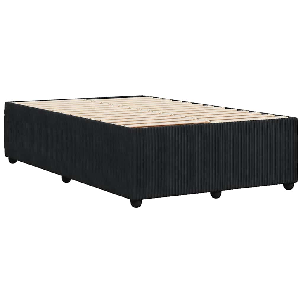 Bed Frame Without Mattress Black 120 X 190 Cm Velvet