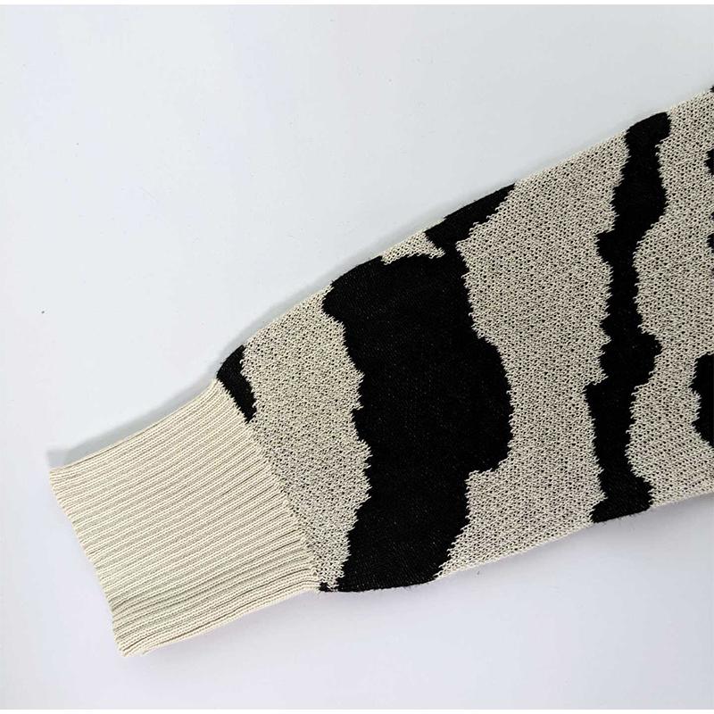 Casual Loose Knitted Leopard Print Pullovers Autumn Winter Women's Sweater New O-neck Full Sleeve Pullover