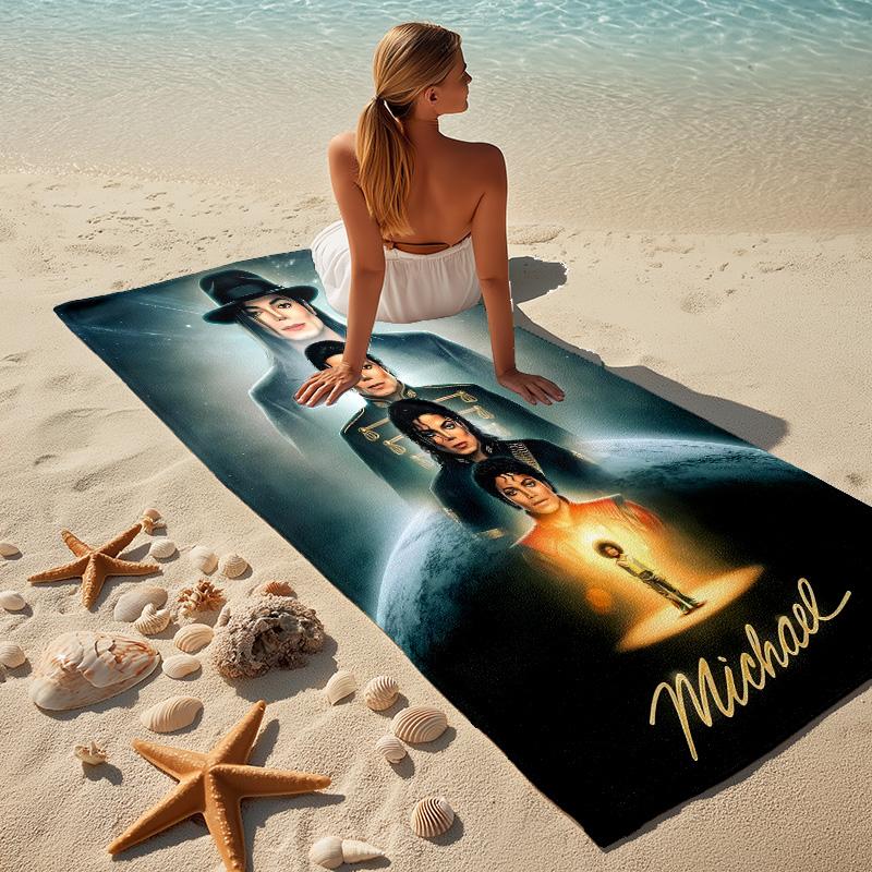 Michael Jackson Stilvolles Digitaldruck Strandtuch Schnelltrocknende Saugfähige Decke Für Strand Pool Fitnessstudio Reisen