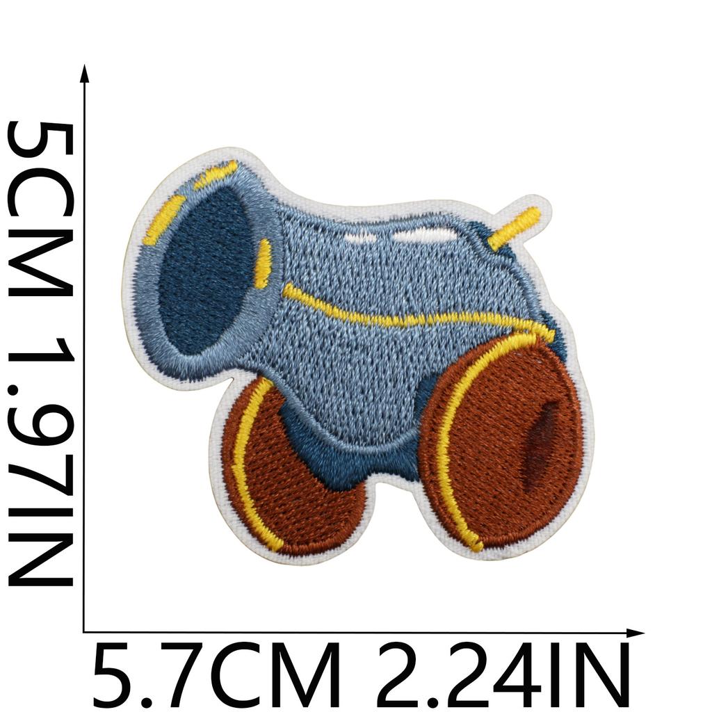 Pirate Embroidery Cloth Sticker Treasure Map Computer Embroidery Label Children'S Team Decoration Pirate Ship Octopus Patch Patch