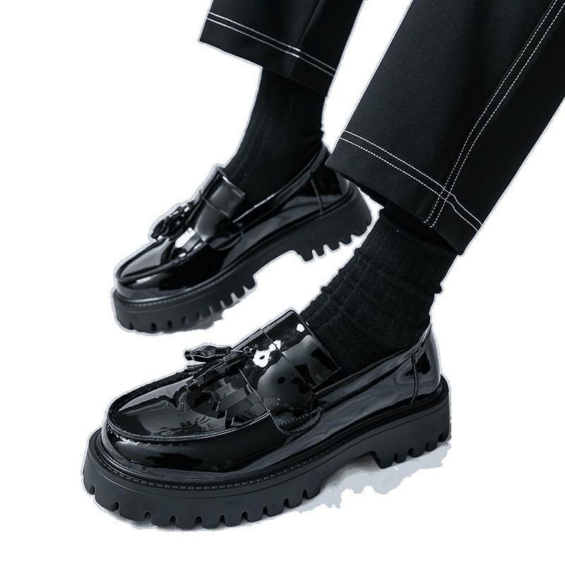 

Fashion men s shoes men s leather shoes platform big head leather shoes ultra light leather shoes shoe size - 38