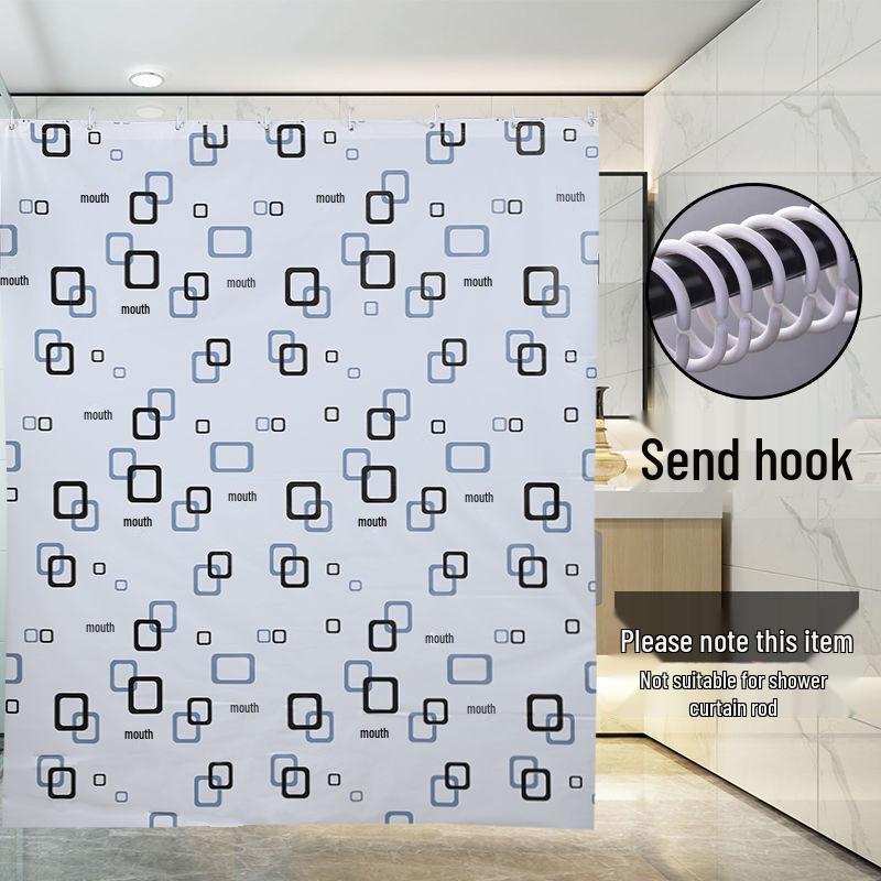 

Waterproof Small Grid Pattern Shower Curtain