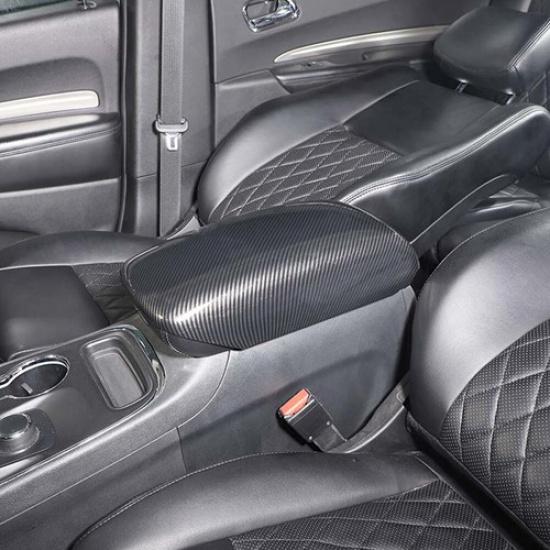 Carbon Fiber Armrest Box Panel Cover For Jeep Grand Cherokee/Durango 2011-20 USA