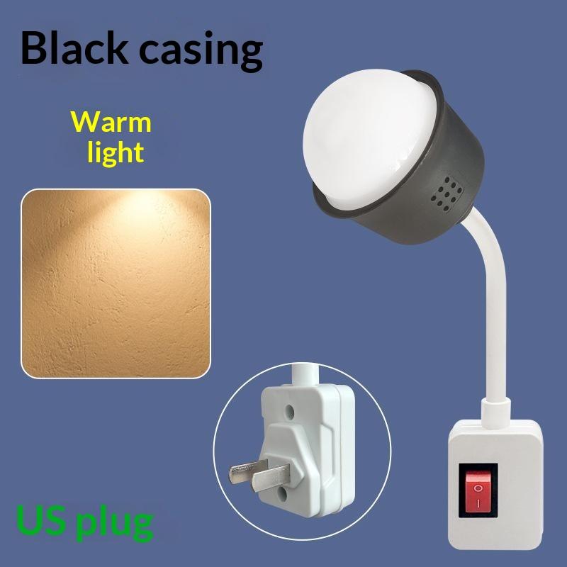 Plug In LED Night Light with Manual Switch Energy Saving Soft Eye Care Lamp for Bedroom Bedside Lighting