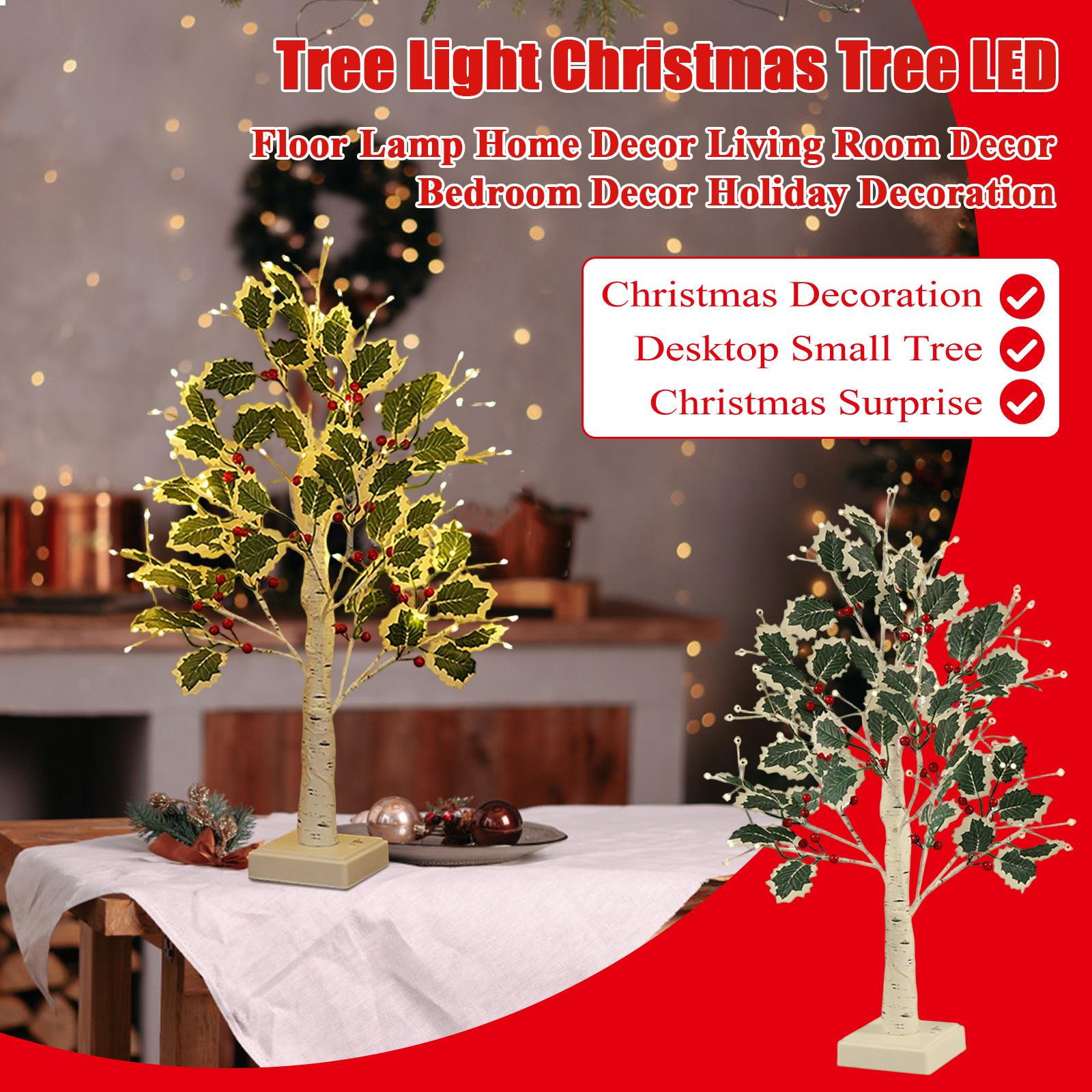 

Светодиодная напольная лампа-дерево, рождественская елка, домашний декор, декор для гостиной, декор для спальни, праздничное украшение One Size