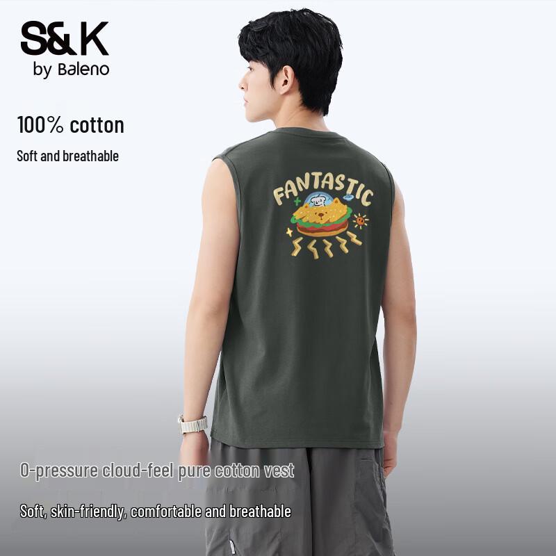 Мужская безрукавка Baleno серии S&K с принтом JPB Burger Puppy M