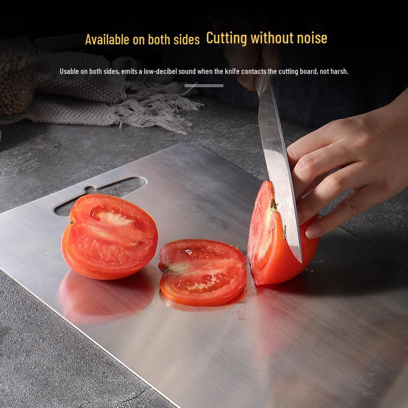 

IBOER 304 Stainless Steel Double-Sided Chopping Board, 2-Pack