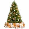 2.1m PE Artificial Christmas Tree with Wooden House Decor Set