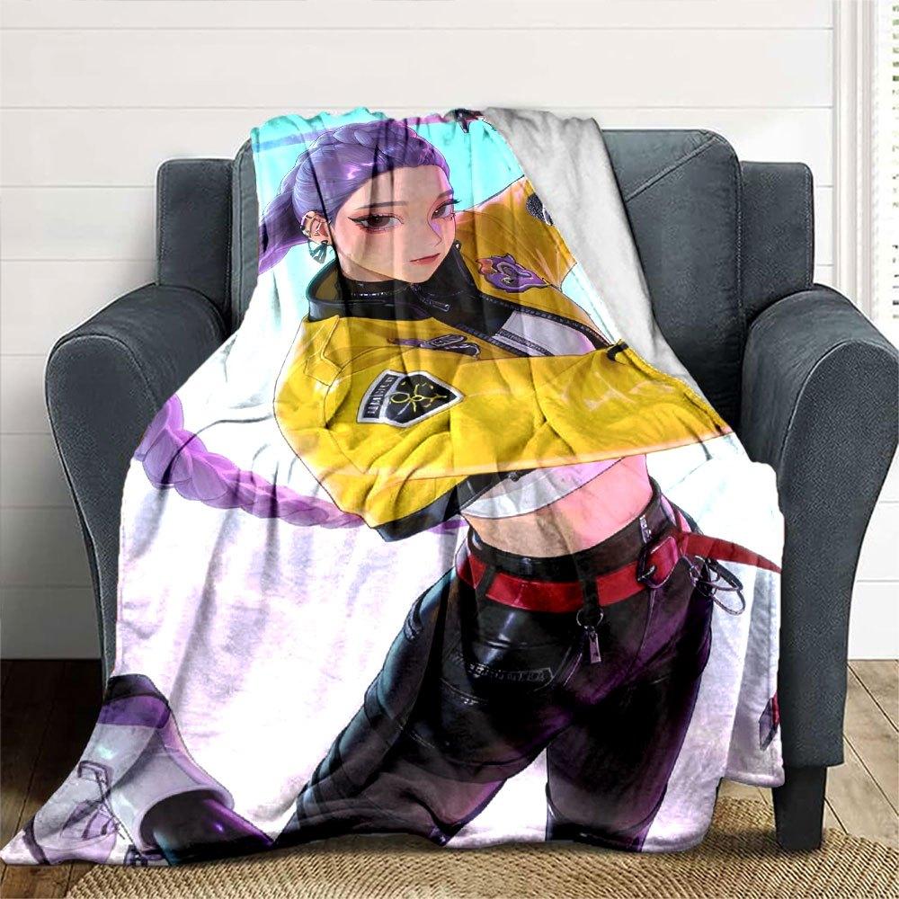 1pc Hunter X Kopo group - Themed Flannel Blanket - Suitable for Bed, Home Decor, Graduation Gifts, Easter, Back to School, ChristmasA17