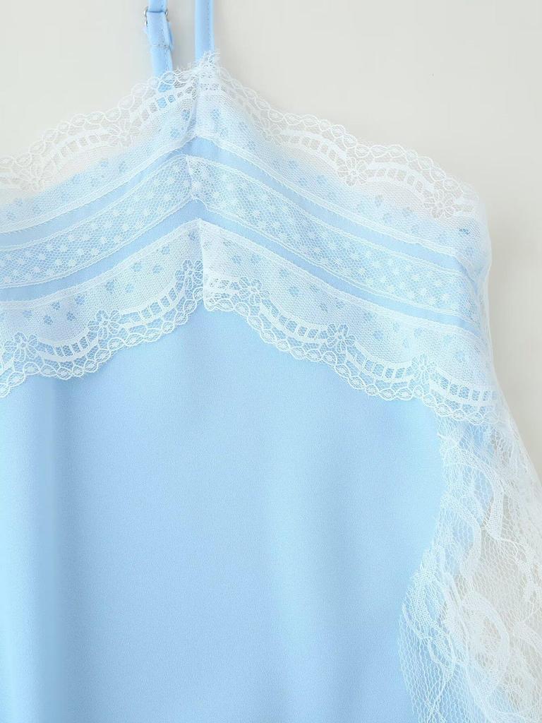 European & American Women's Lace Lingerie Style Casual Fashion Top