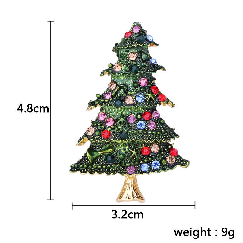 Christmas Brooch Set Santa Snowman Tree Pin Popular In Europe & US | Festive Lapel Pins for Xmas Sweater Decoration Men Women Body Accessories