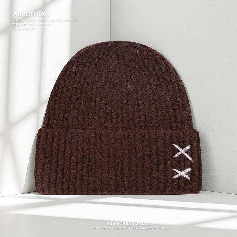 

Новая утолщенная теплая шапка для защиты женских ушей и защиты от холода, вязаная шерстяная шапка для верховой езды, универсальный пуловер, холодная шапка M（56-60cm）