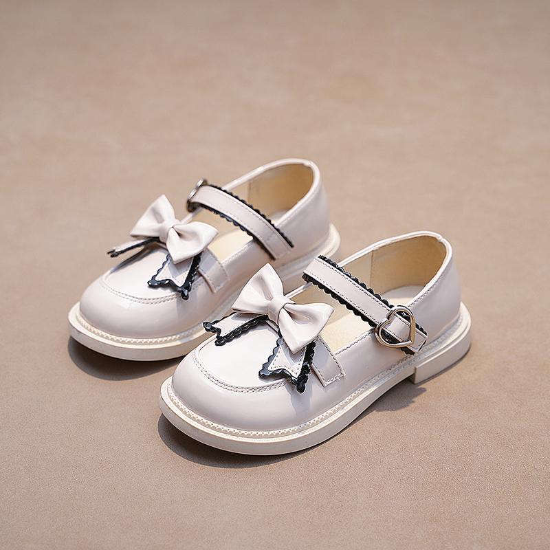 *Hot Selling Elegant Thick Bottom Children's Soft Flat Shoes Spring and Autumn Fashion Princess Comfortable Bow Casual Shoes