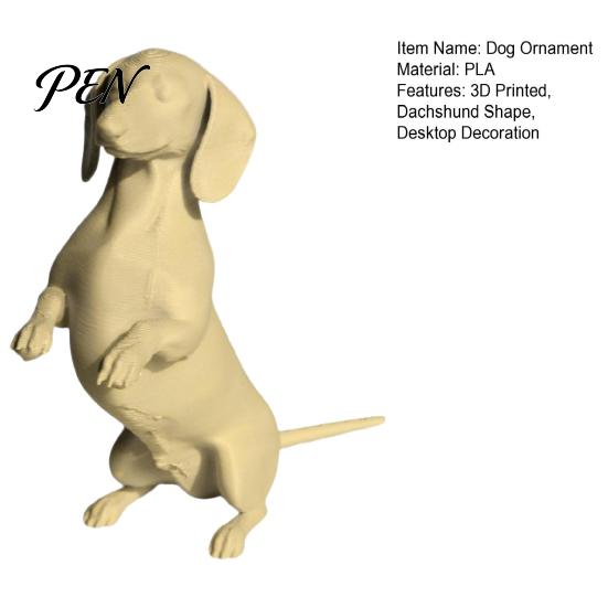 Desktop Dog Statue 3D Printed Dachshund Figurine, Modern Mini Shape Sculpture, DIY Decor Coloring Animal Decoration Ornament, Gift for Lovers Figure