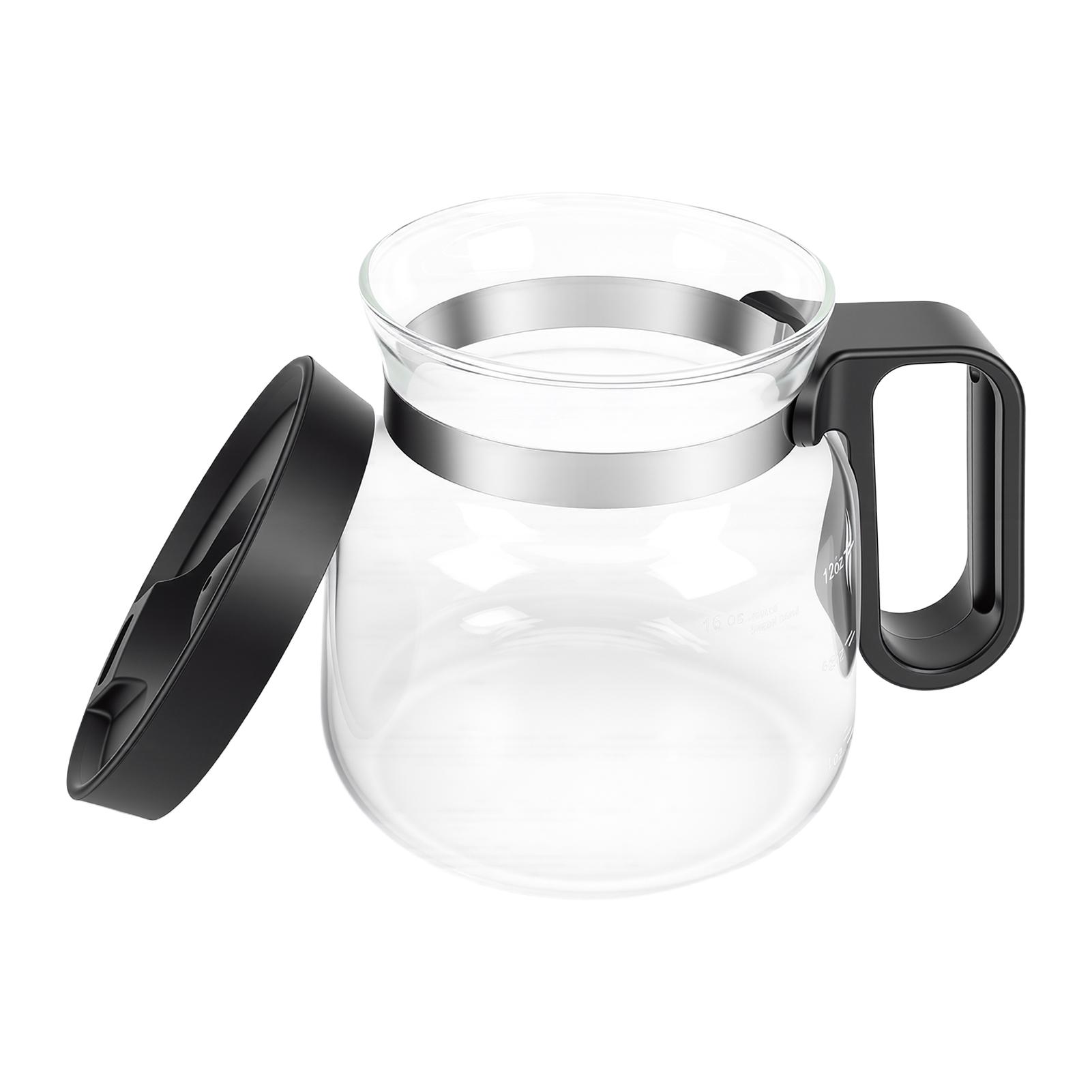 

16 Oz Glass Coffee Mug Modern Heatproof Clear Coffee Cup with Handle for Hot Teas