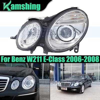 Parachoques Delantero de Coche Faro Para Benz W211 E200 E230 E280 2006-2008 Faro Lámpara Frontal Carcasa Pantalla Cubierta de Faro