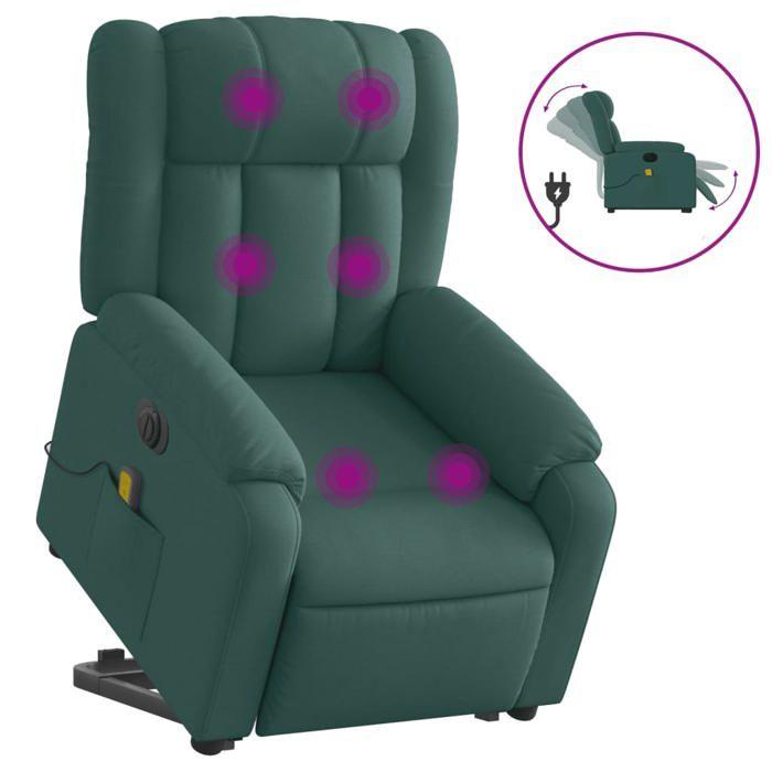 VidaXL Electric Massage Recliner, Relaxation Chair with Adjustable Backrest and Footrest, Salon Seat 3205358