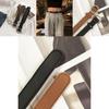 Elegant Black Pu Women's Belt Stylish Korean Design Minimalist Adjustable Fashion Accessory